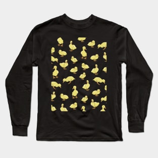 Yellow duckling pattern Long Sleeve T-Shirt